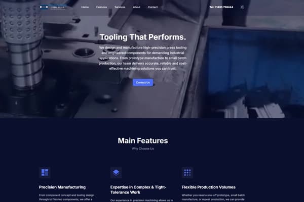 Portfolio image of the work with South Wales Press Tools